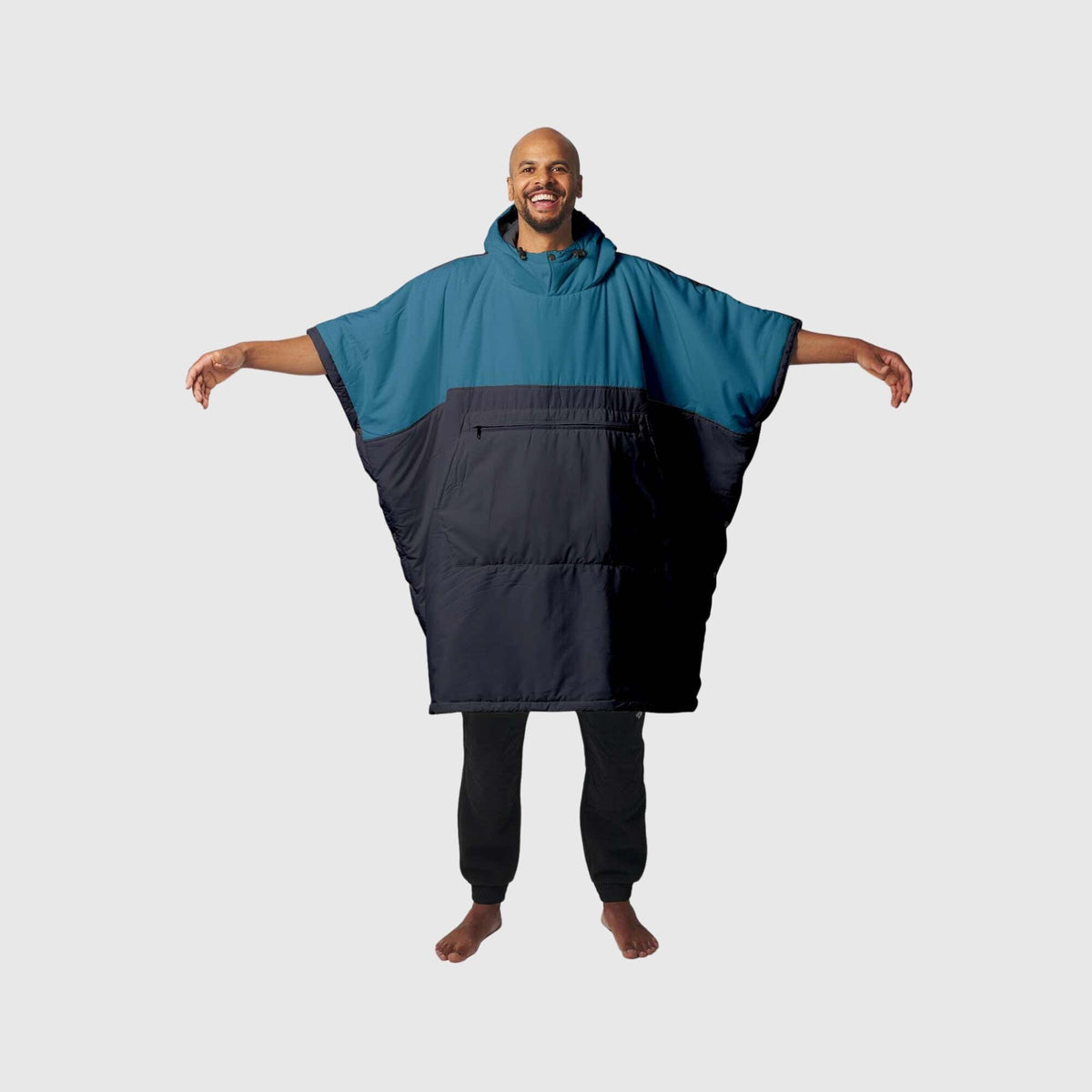 VOITED Trooper Outdoor Premium Poncho-Blanket - Blue Steel / Graphite