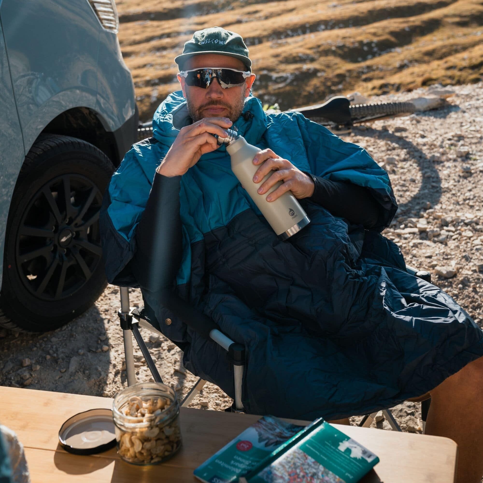 VOITED Trooper Poncho-Blanket - Blue Steel | Versatile 3-in
