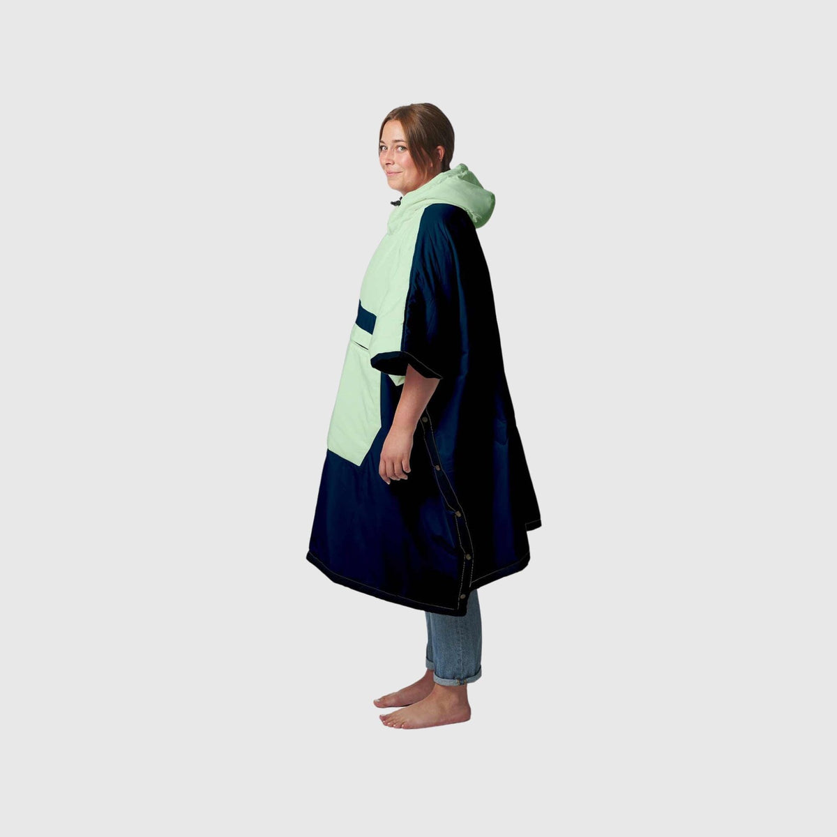 VOITED Trooper Outdoor Premium Poncho-Blanket - Ocean Navy/Cameo Green