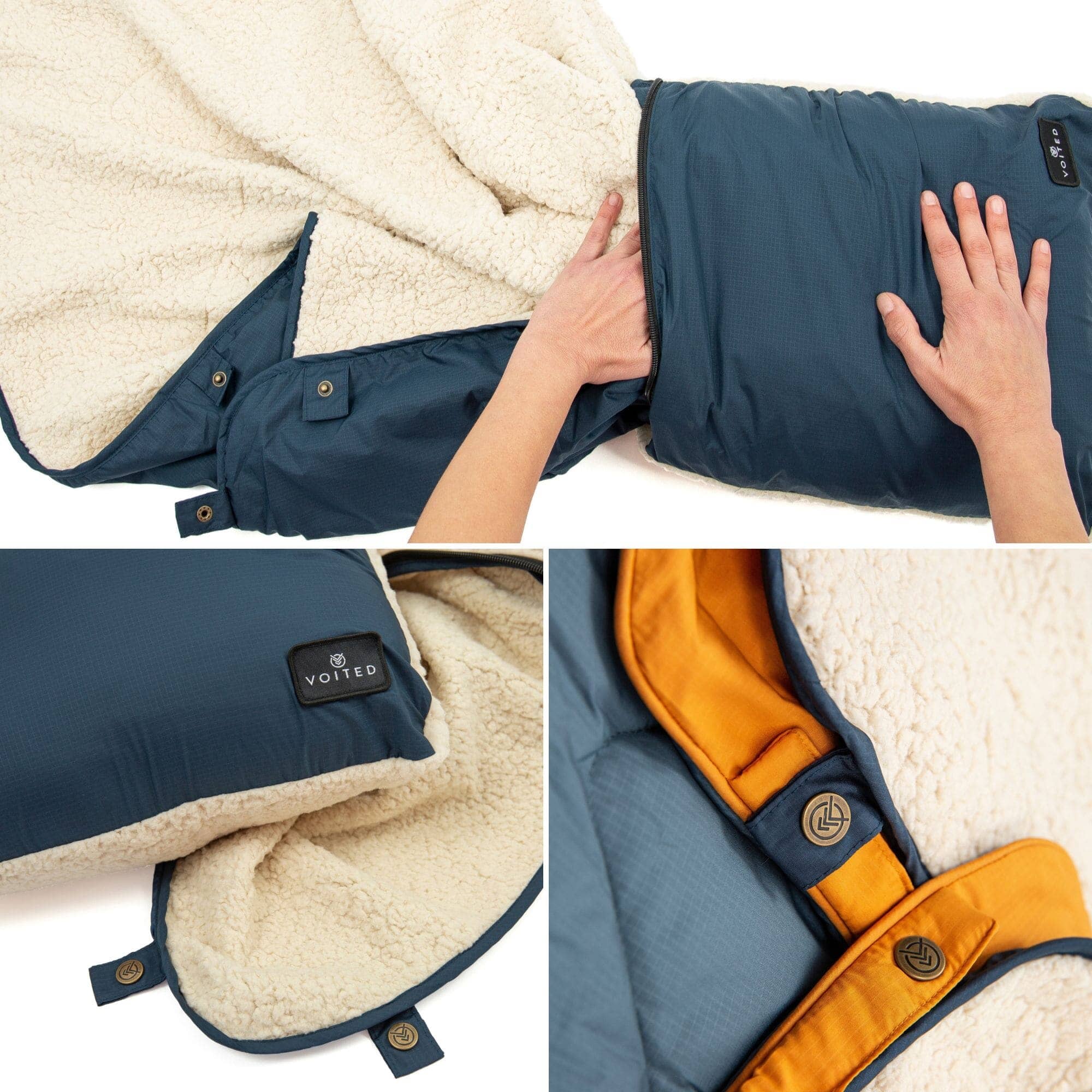 shota　VOITED CLOUD TOUCH  BLANKET VOITED Queen-Sized CloudTouch Blanket - Jasper | Cosy, Eco