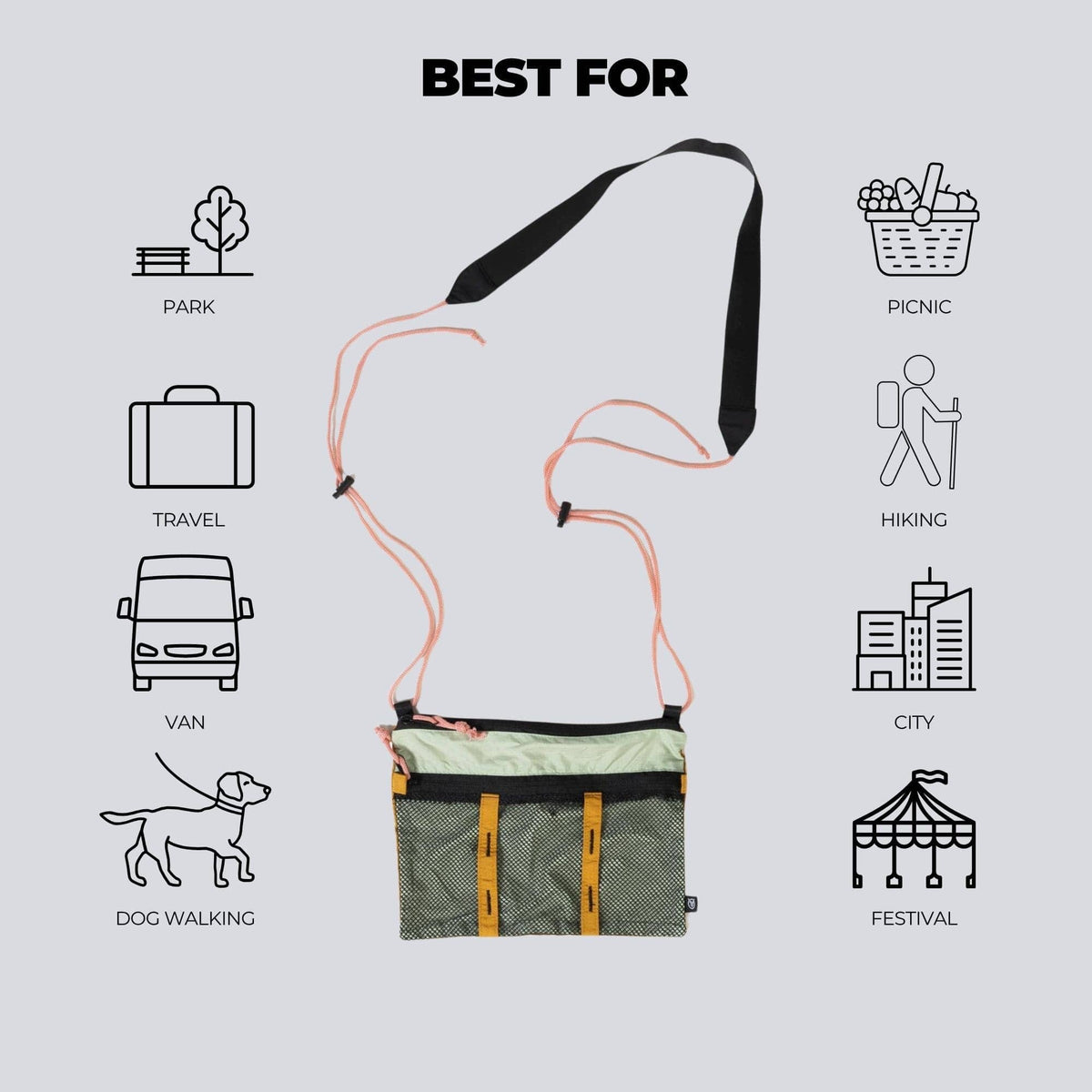 VOITED Essentials Shoulder Bag - Sundial/Cameo Green