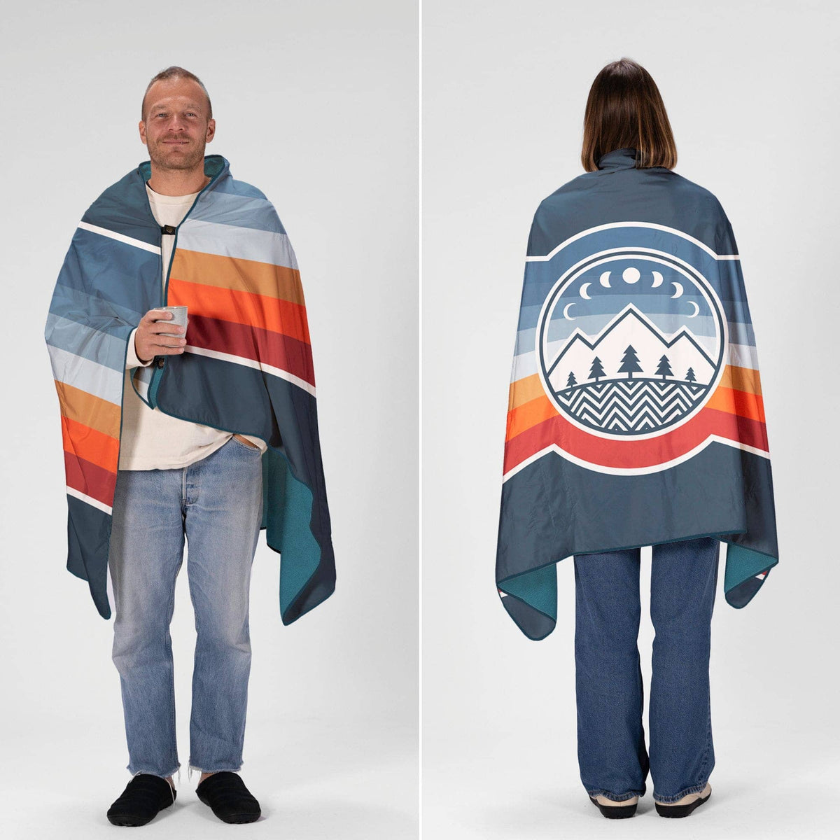 VOITED NeckPack Travel Pillow Blanket - Camp Vibes Two
