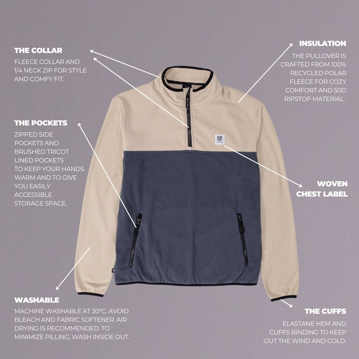 VOITED Polar Fleece Half Zip