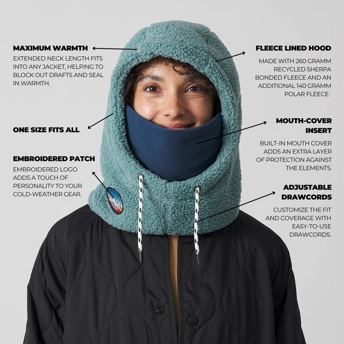 VOITED Polar Fleece Hood - Arctic