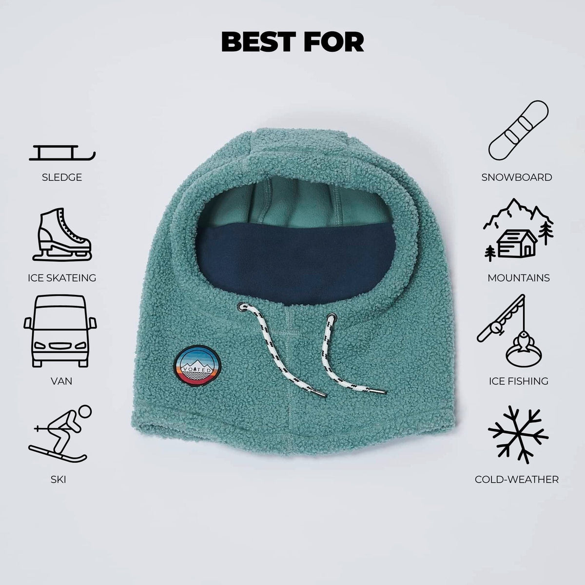 VOITED Polar Fleece Hood - Arctic