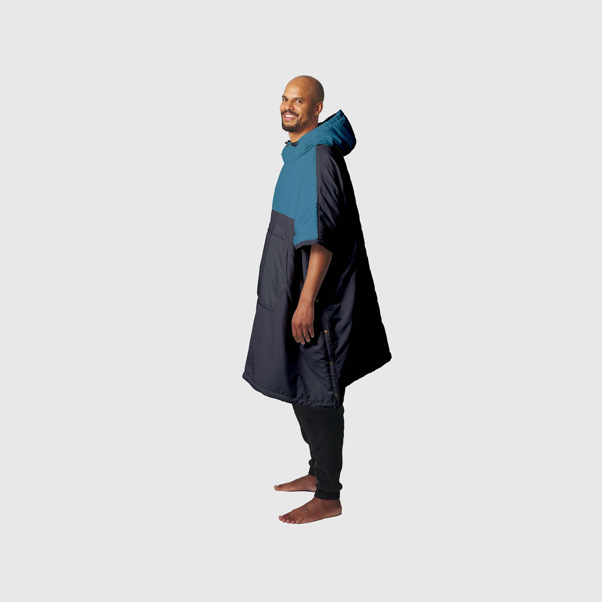 VOITED Trooper Poncho Blanket - Blue Steel | Versatile 3-in