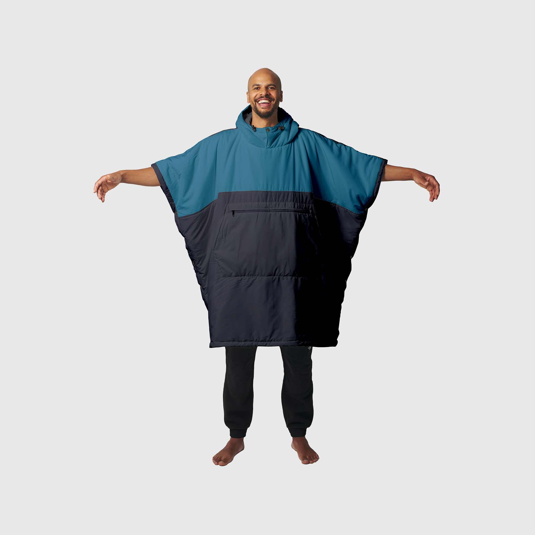 VOITED Trooper Outdoor Premium Poncho-Blanket - Blue Steel