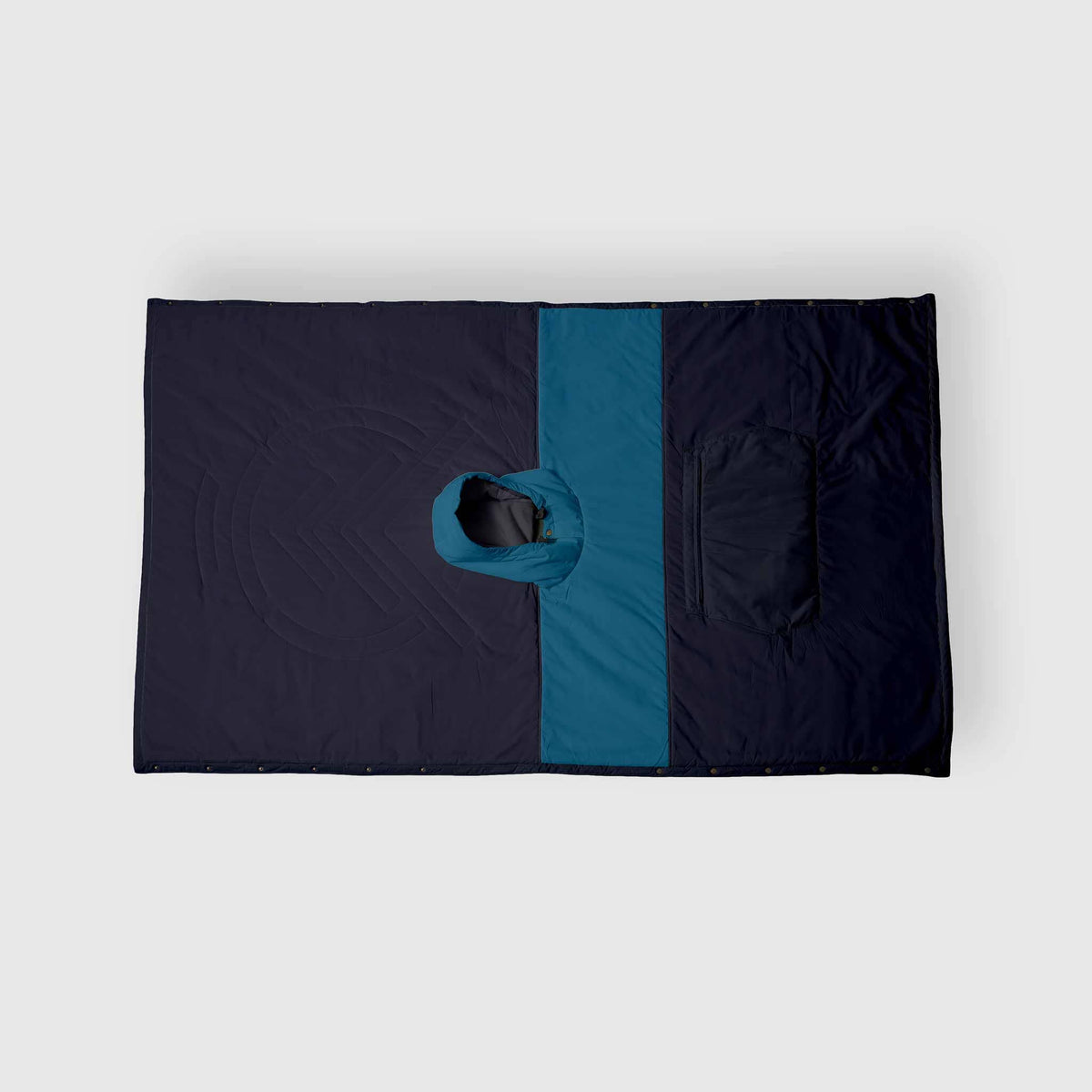 VOITED Trooper Outdoor Premium Poncho-Blanket - Blue Steel / Graphite