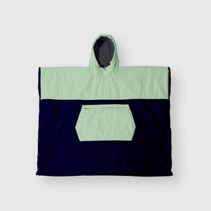 VOITED Trooper Outdoor Premium Poncho-Blanket - Ocean Navy/Cameo Green