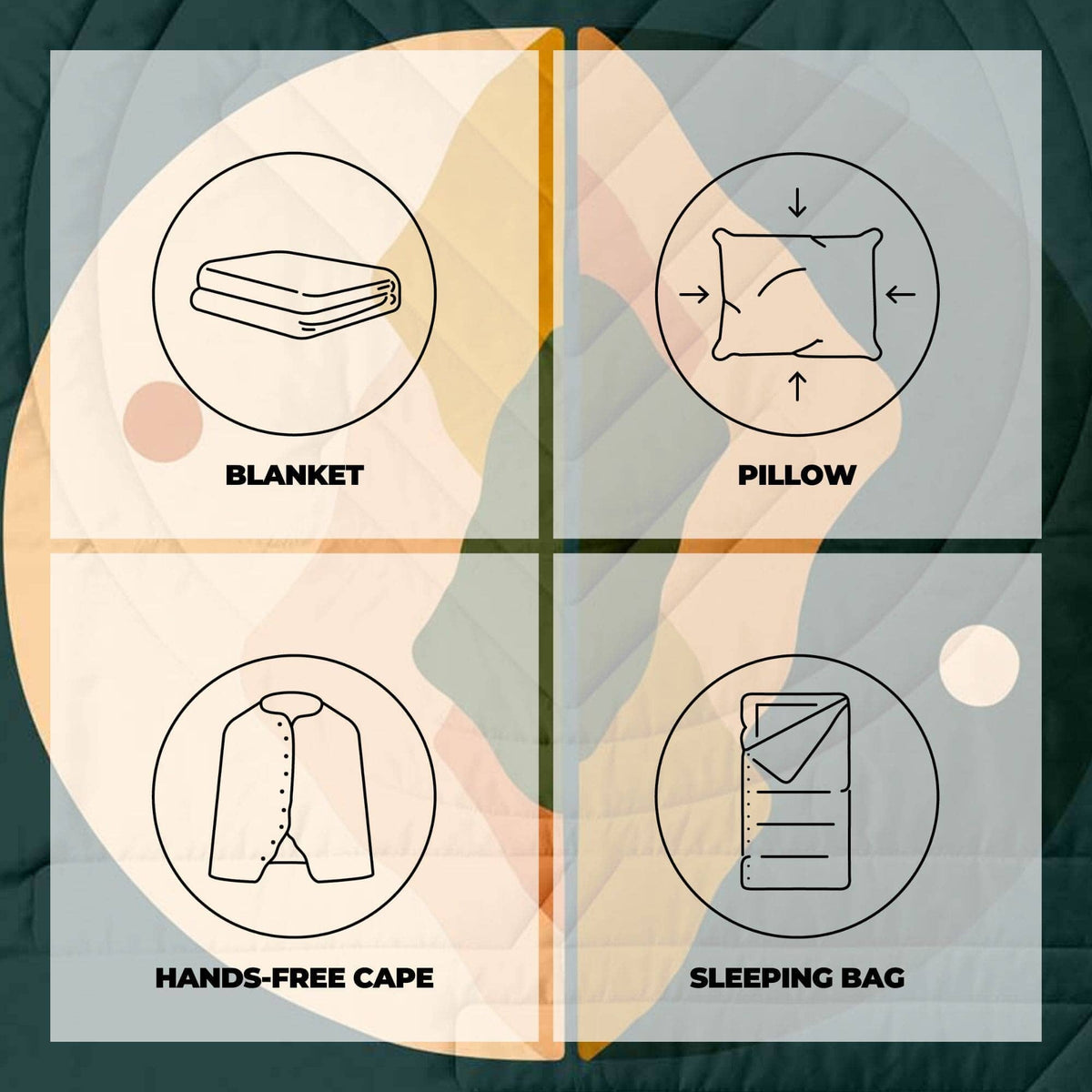 VOITED Queen CloudTouch® Indoor/Outdoor Camping Blanket - Day & Night Blankets VOITED 