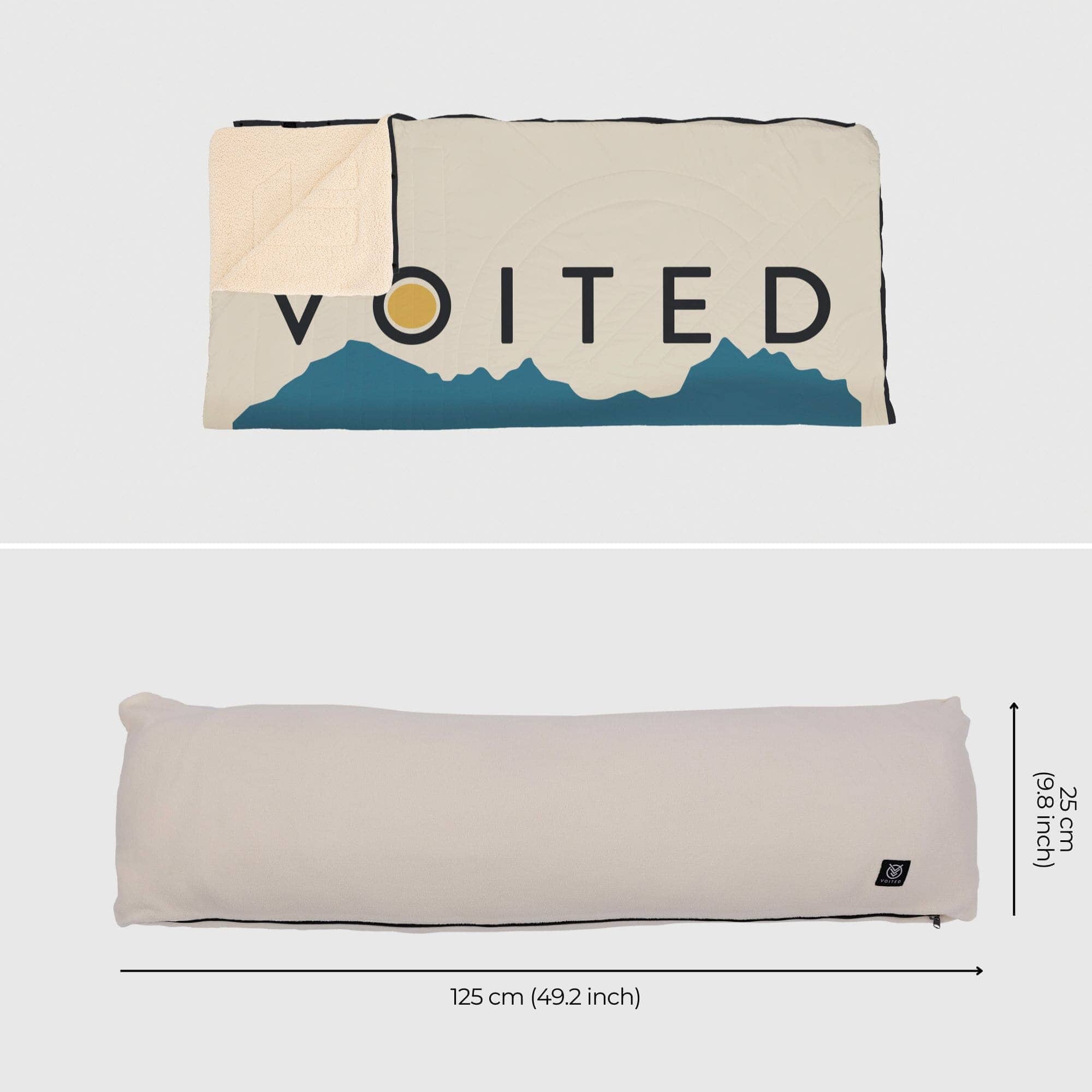 VOITED Queen-Sized CloudTouch Blanket - Snowy Peak | Cosy, Eco & 4