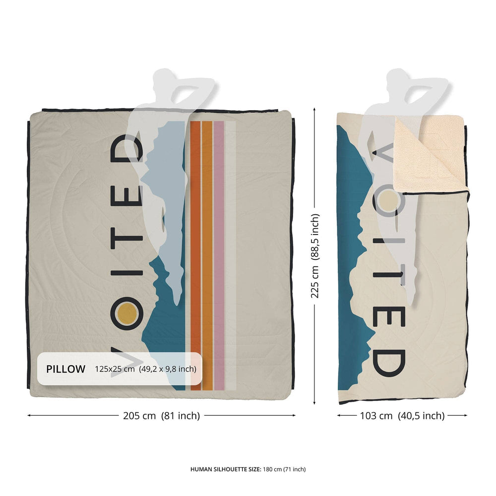 VOITED Queen CloudTouch® Indoor/Outdoor Camping Blanket - Snowy Peak Blankets VOITED 