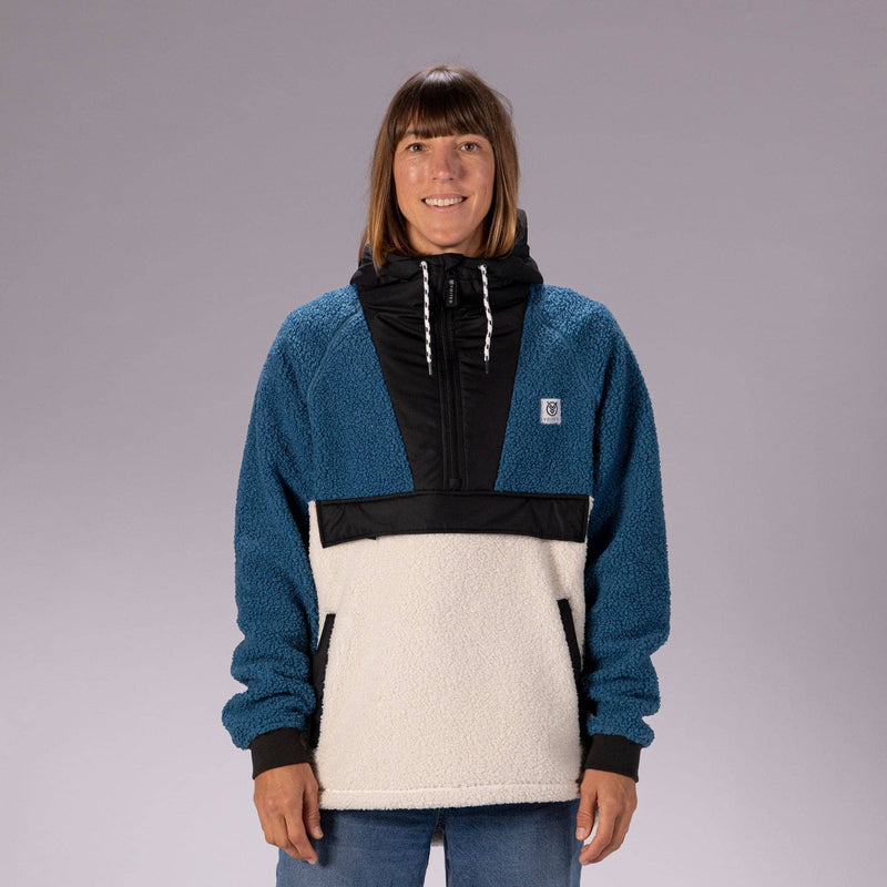 VOITED Sherpa Fleece Hoodie - Blue Steel