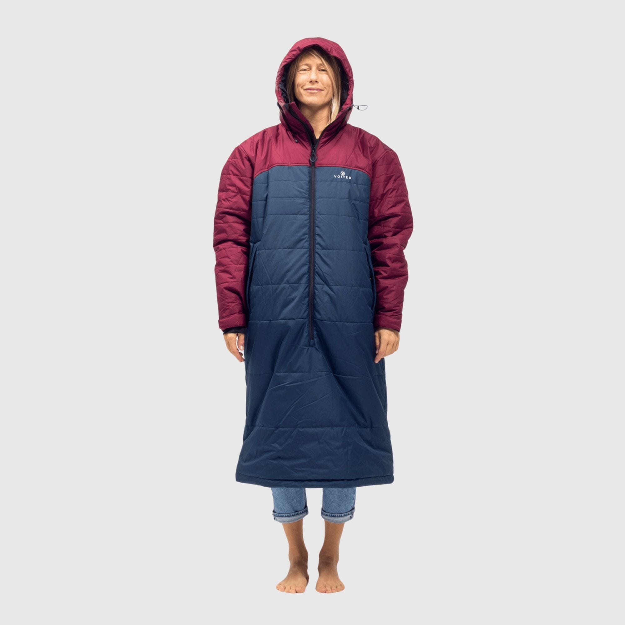 VOITED Wearable Blanket Coat & Sleeping Bag in One - Cardinal