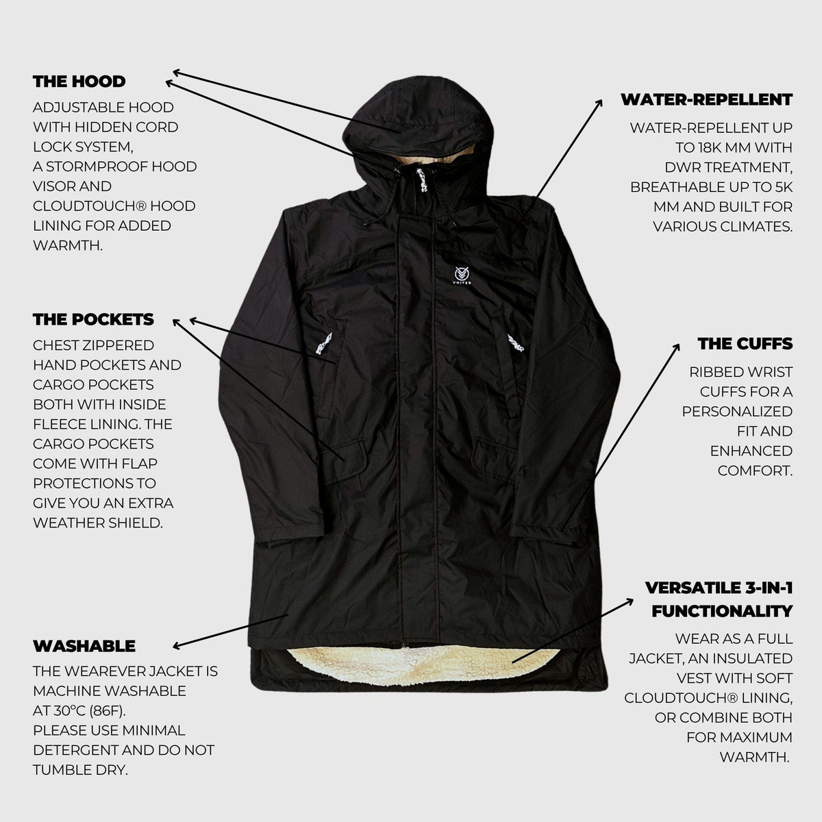 VOITED 3-in-1 Wearever Jacket