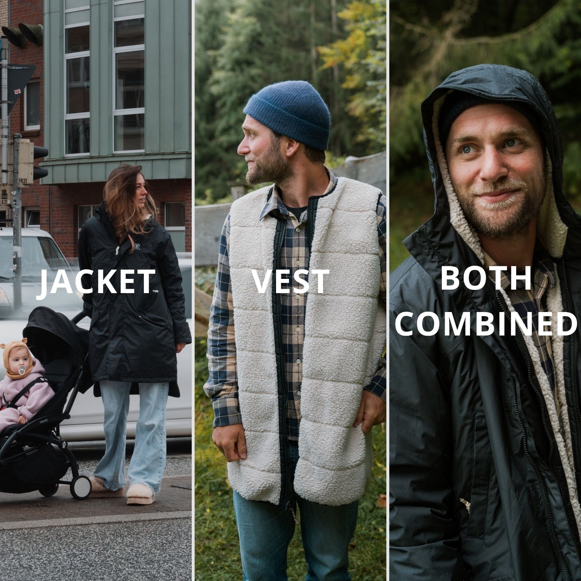 VOITED 3-in-1 Wearever Jacket | Versatile & Weatherproof Outerwear