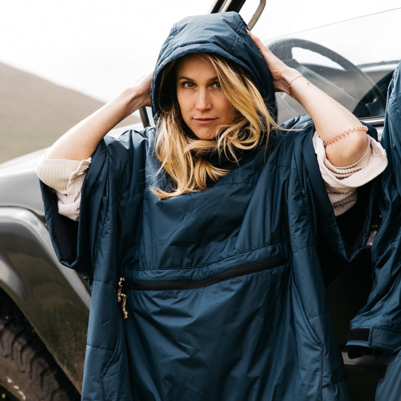 Surf Inspired Hooded Poncho with a Towel-Like Inside - VOITED US