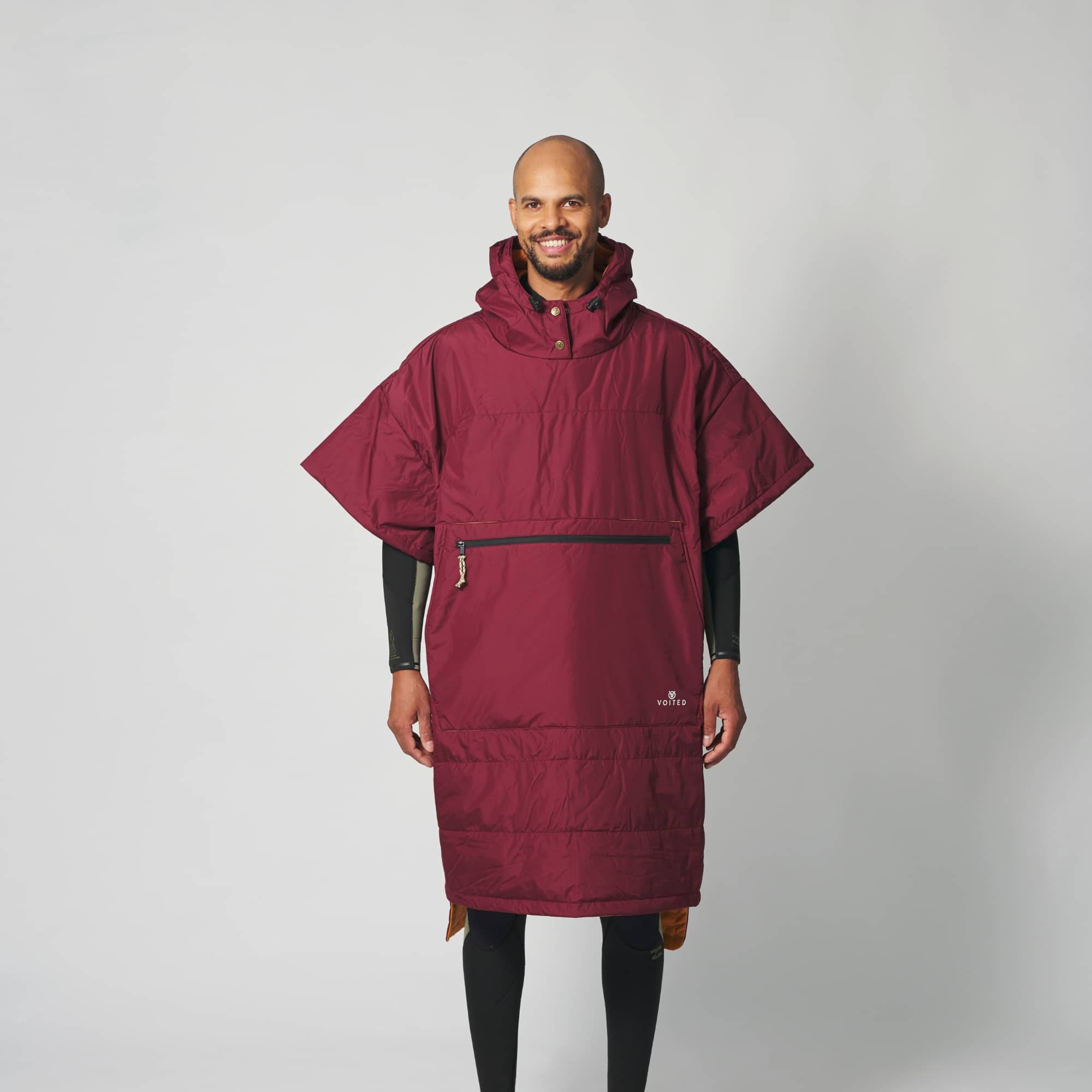 Voited Robe VOITED Surf Inspired Hooded Poncho with a Towel-Like Inside - Cardinal ...