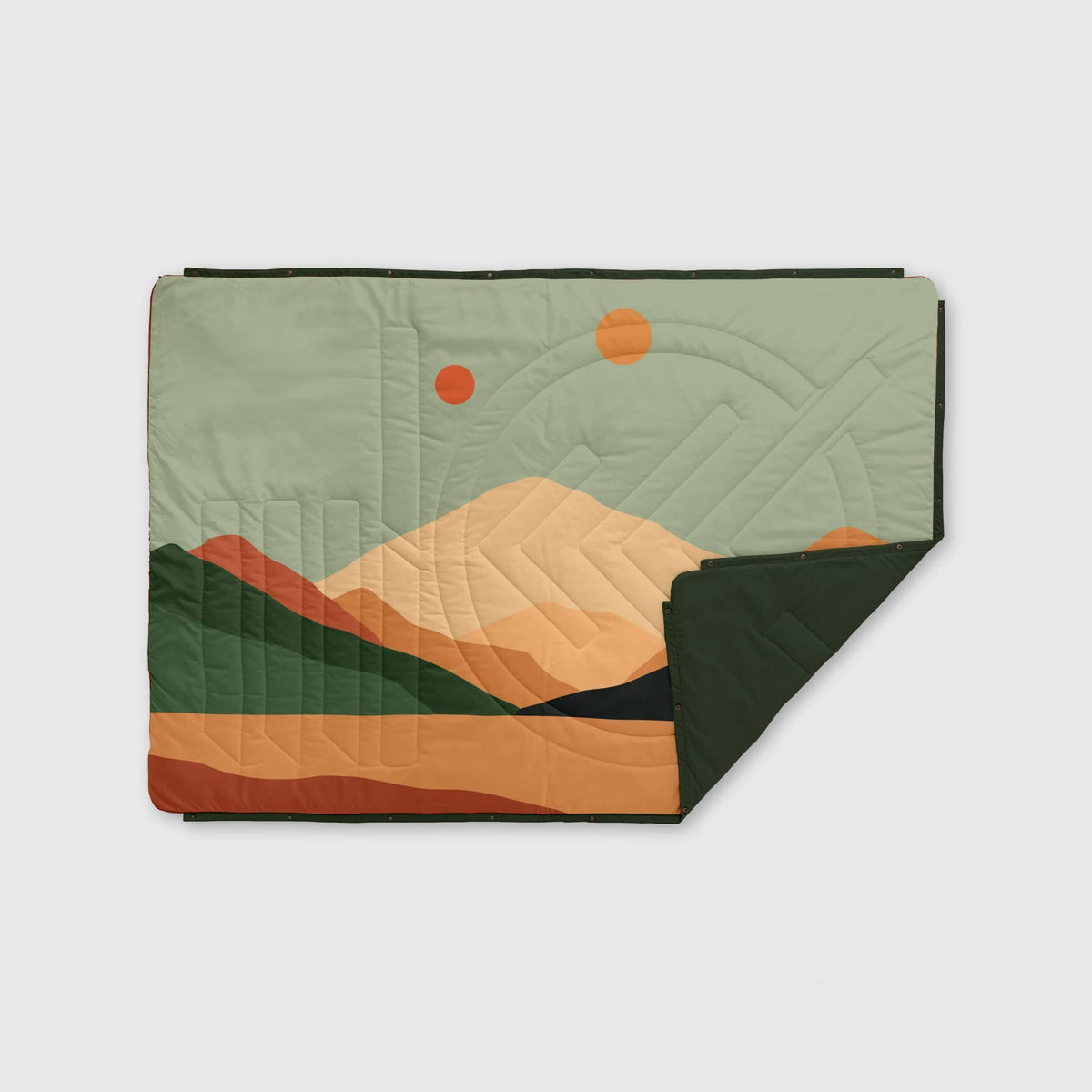 VOITED Recycled Ripstop Outdoor Camping Blanket - Jasper / Tree Green