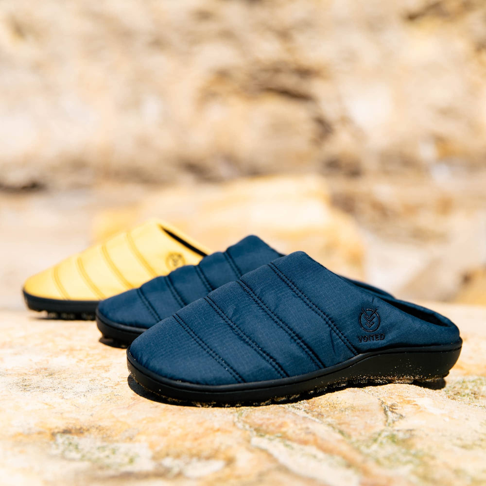 VOITED Packable Travel Slippers for cozy Adventures Ocean Navy