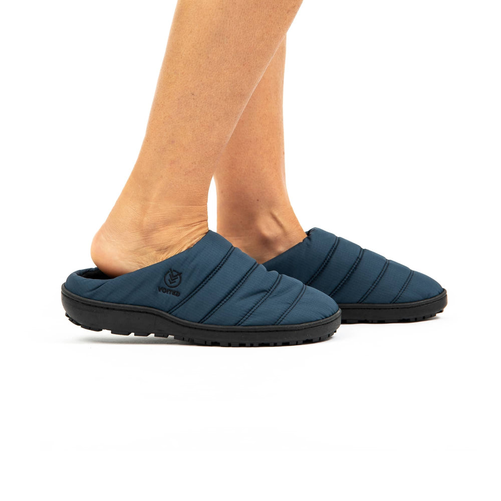 VOITED Packable Travel Slippers for cozy Adventures Ocean Navy