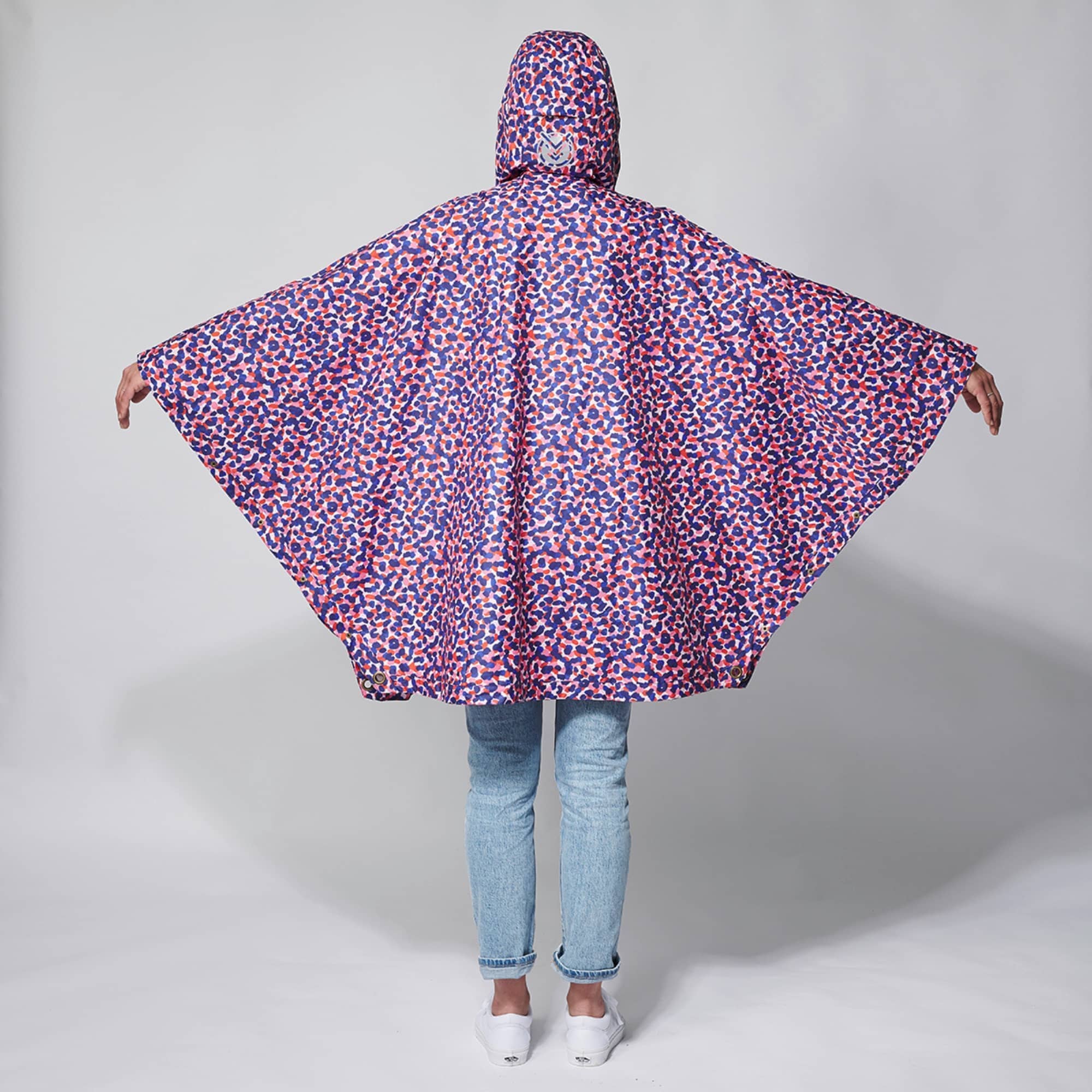 VOITED Rain Poncho Water Resistant Packable Confetti