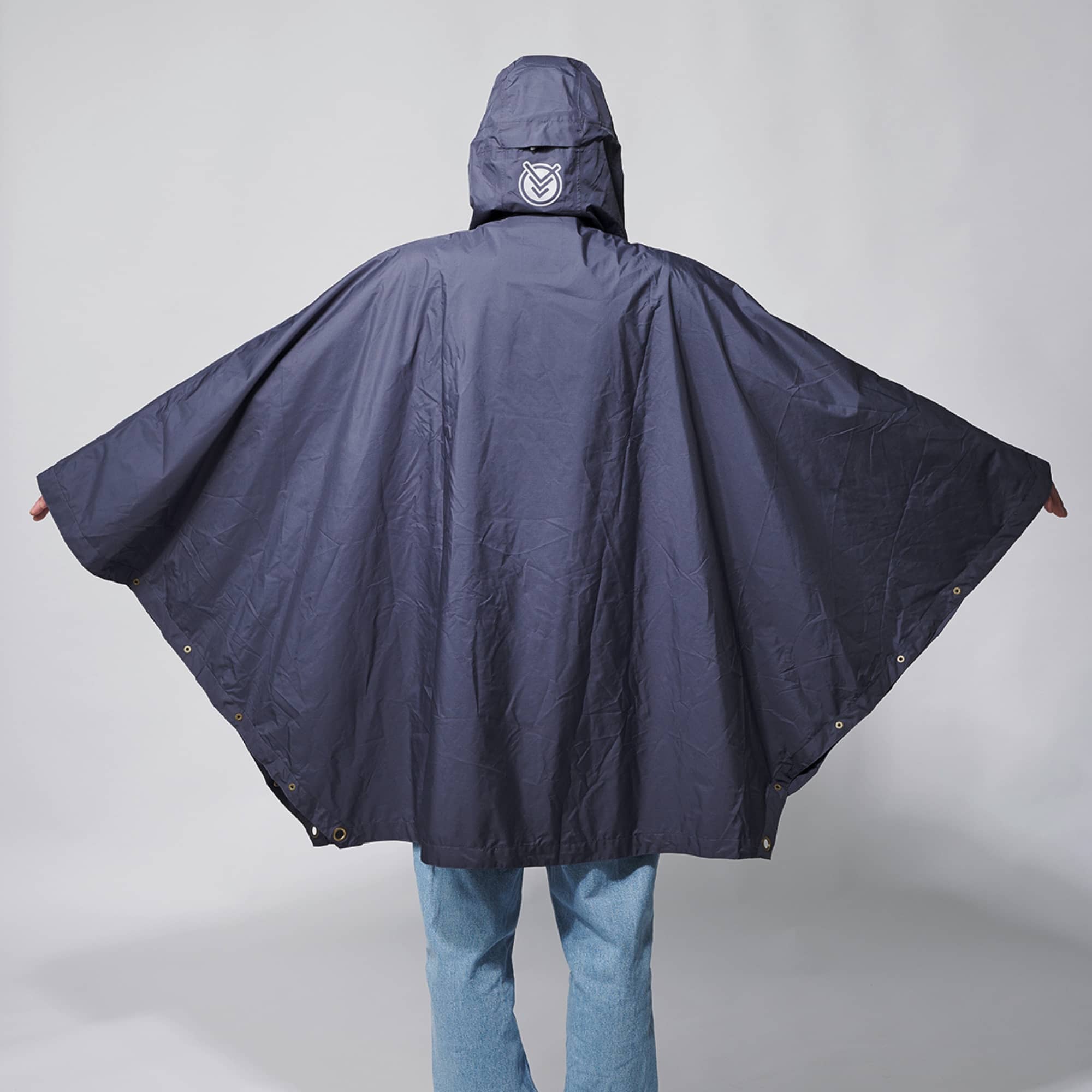 VOITED Rain Poncho - Water-Resistant & Packable - Graphite