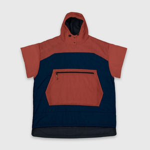 VOITED Outdoor Poncho for Surfing, Camping, Vanlife & Wild Swimming - Ocean Navy / Cinnabar